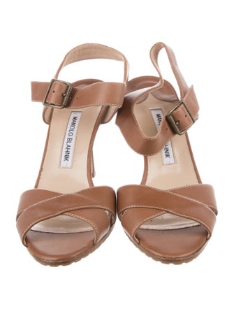 Manolo Blahnik Leather Gladiator Sandals