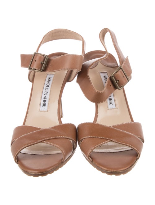 Manolo Blahnik Leather Gladiator Sandals