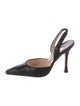 Manolo Blahnik Sequin Embellishments Slingback Pumps