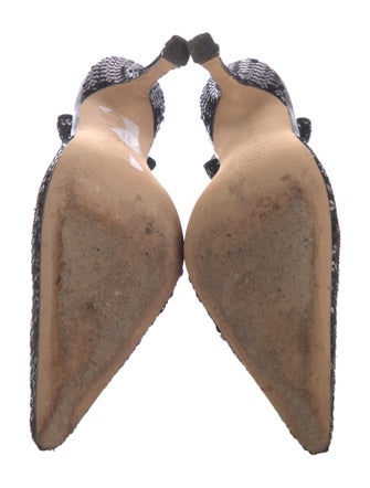 Manolo Blahnik Sequin Embellishments Slingback Pumps