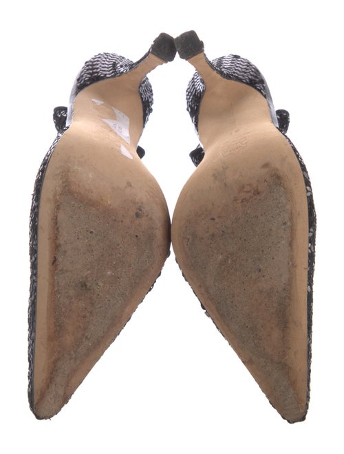 Manolo Blahnik Sequin Embellishments Slingback Pumps