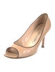 Manolo Blahnik Leather Grosgrain Trim Pumps