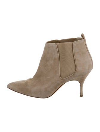 Manolo Blahnik Suede Chelsea Boots