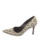 Manolo Blahnik Printed Eyelet Trim Pumps
