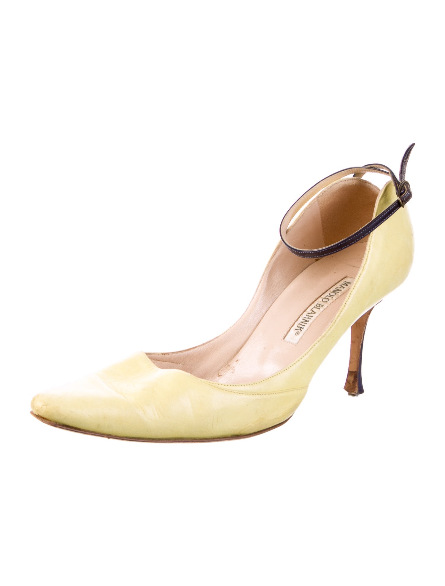 Manolo Blahnik Leather Slingback Pumps