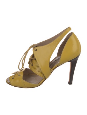 Manolo Blahnik Leather Slingback Sandals