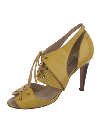 Manolo Blahnik Leather Slingback Sandals