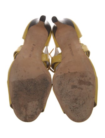 Manolo Blahnik Leather Slingback Sandals