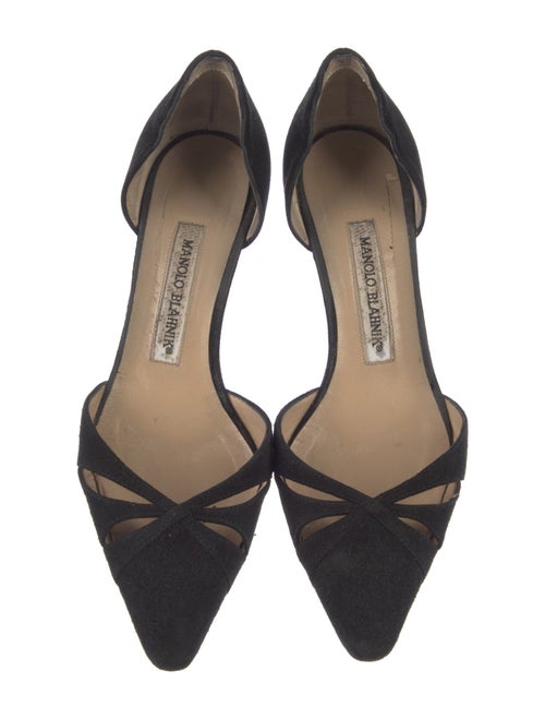Manolo Blahnik Suede D'Orsay Pumps