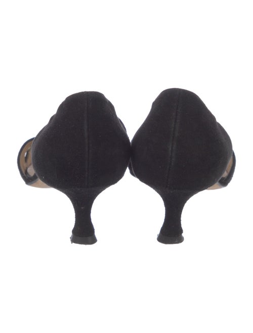 Manolo Blahnik Suede D'Orsay Pumps