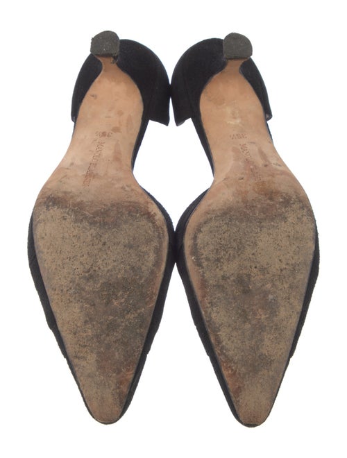 Manolo Blahnik Suede D'Orsay Pumps