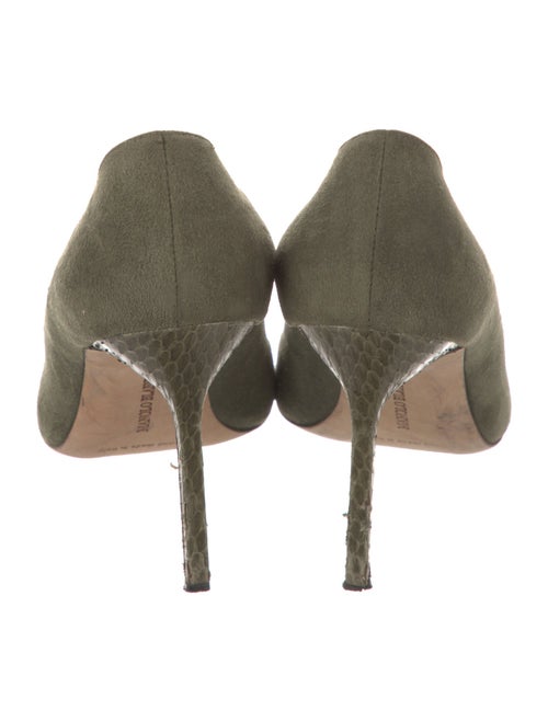 Manolo Blahnik Suede Printed Pumps