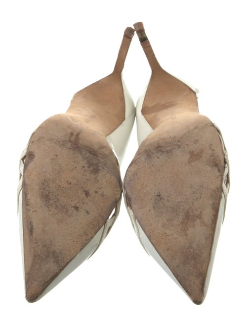 Manolo Blahnik Patent Leather Cutout Accent Pumps