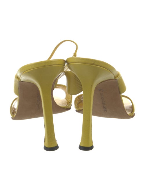 Manolo Blahnik Leather Slides