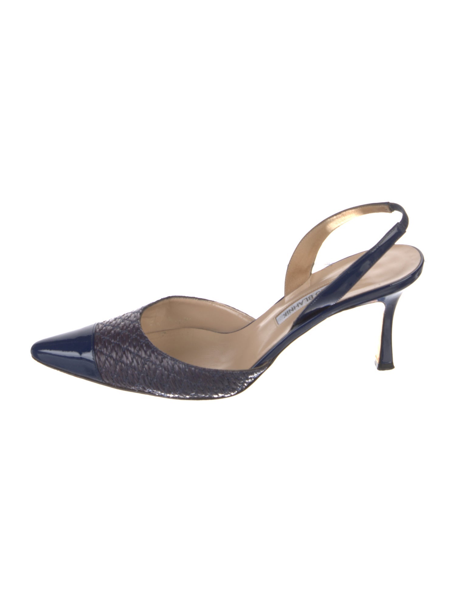 Manolo Blahnik Leather Slingback Pumps