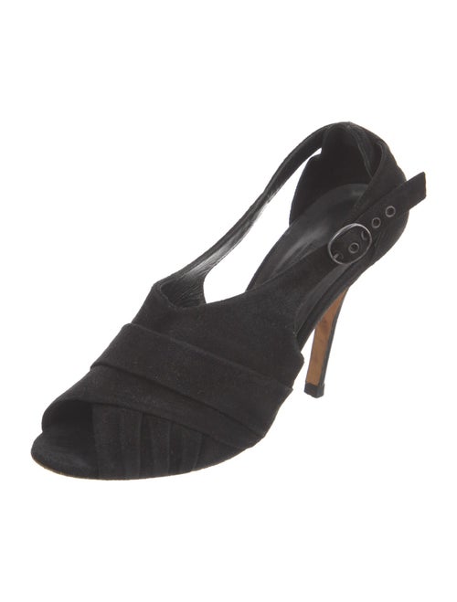 Manolo Blahnik Suede D'Orsay Pumps