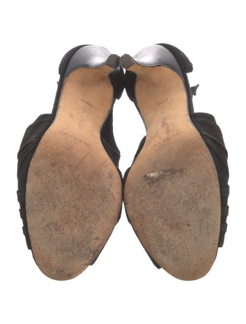 Manolo Blahnik Suede D'Orsay Pumps