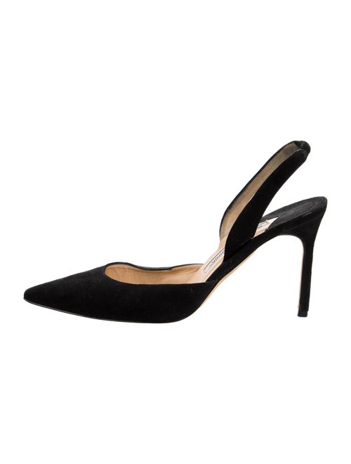 Manolo Blahnik Suede Slingback Pumps
