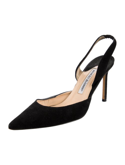 Manolo Blahnik Suede Slingback Pumps