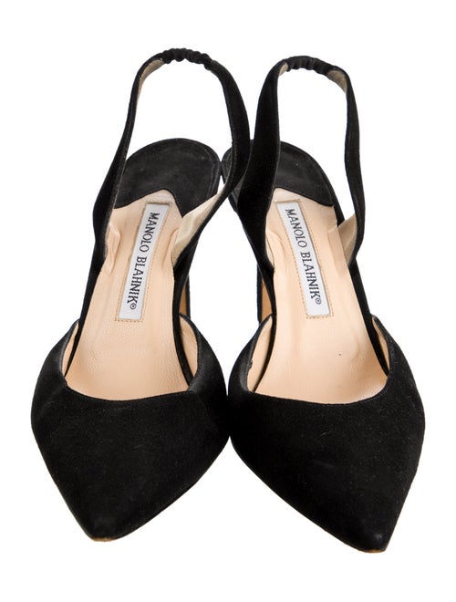 Manolo Blahnik Suede Slingback Pumps