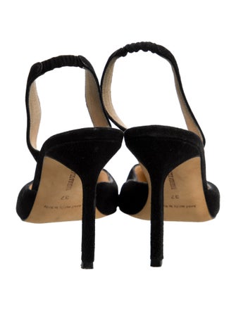 Manolo Blahnik Suede Slingback Pumps