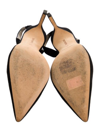 Manolo Blahnik Suede Slingback Pumps