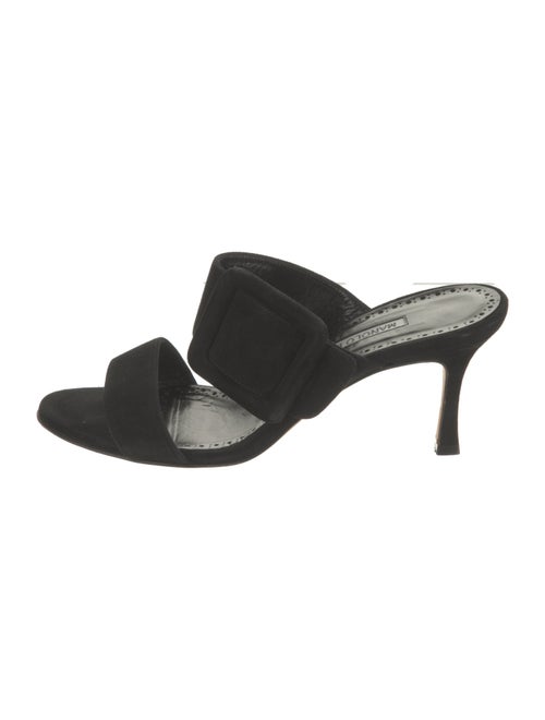Manolo Blahnik Suede Slides