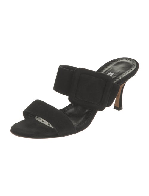 Manolo Blahnik Suede Slides