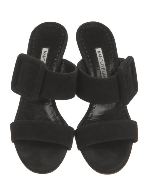 Manolo Blahnik Suede Slides
