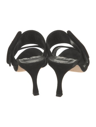 Manolo Blahnik Suede Slides