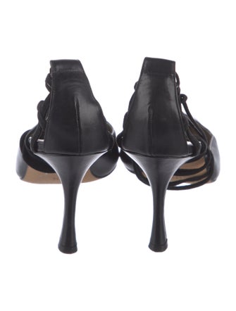 Manolo Blahnik Leather D'Orsay Pumps