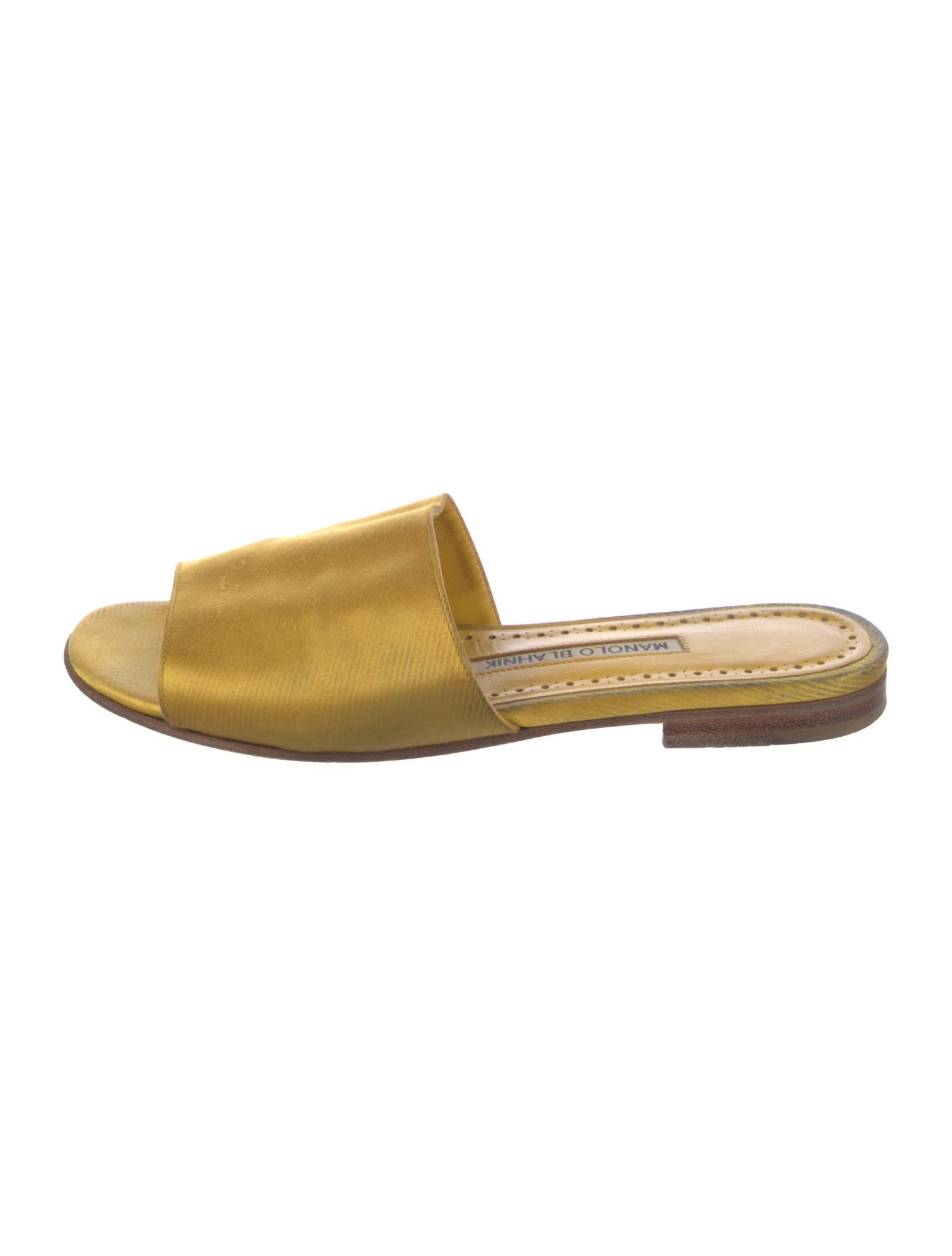 Manolo Blahnik Satin Slides