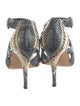 Manolo Blahnik Snakeskin Animal Print Sandals