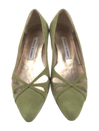 Manolo Blahnik Suede Flats