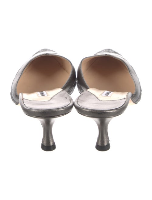 Manolo Blahnik Leather Slides