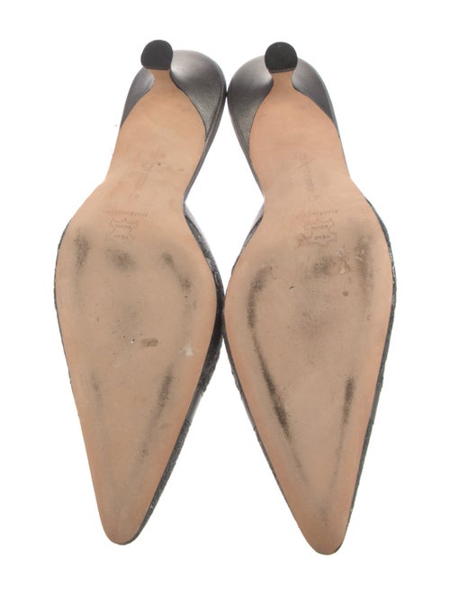 Manolo Blahnik Leather Slides