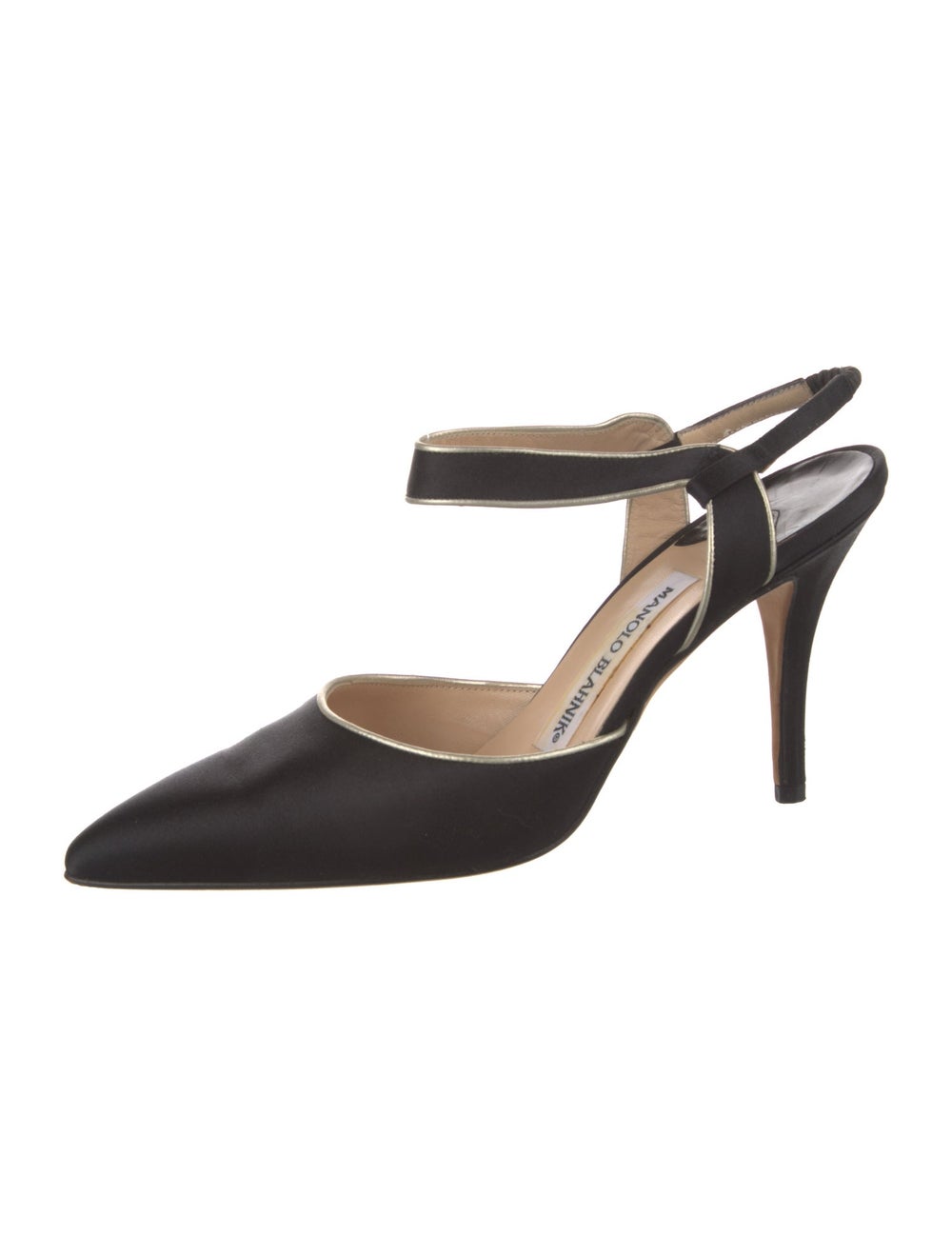 Manolo Blahnik Leather Mules Black Pointed-Toes