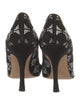 Manolo Blahnik Suede Crystal Embellishments Pumps