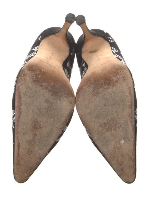 Manolo Blahnik Suede Crystal Embellishments Pumps