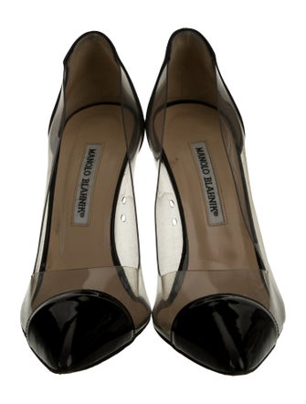 Manolo Blahnik PVC Colorblock Pattern Pumps