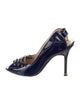 Manolo Blahnik Patent Leather Slingback Sandals