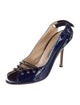 Manolo Blahnik Patent Leather Slingback Sandals