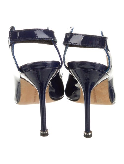 Manolo Blahnik Patent Leather Slingback Sandals