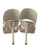 Manolo Blahnik Python Animal Print Slides
