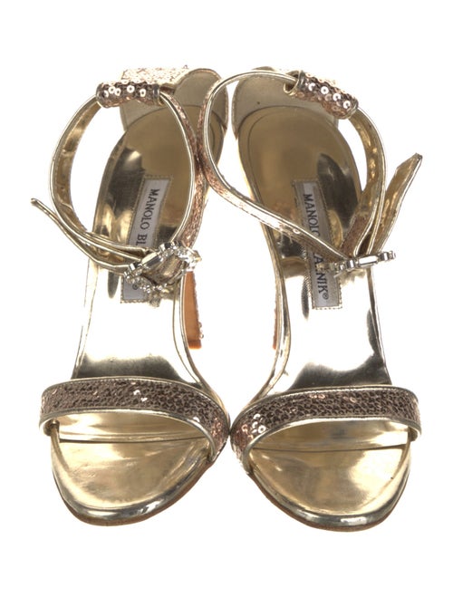 Manolo Blahnik Sequins Gladiator Sandals