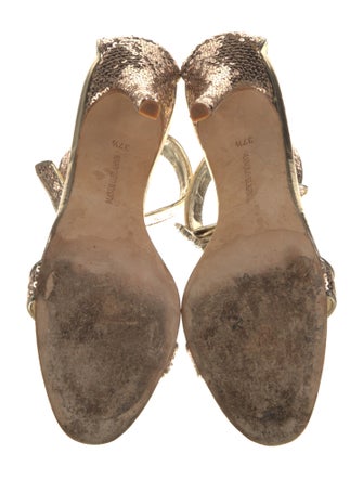 Manolo Blahnik Sequins Gladiator Sandals