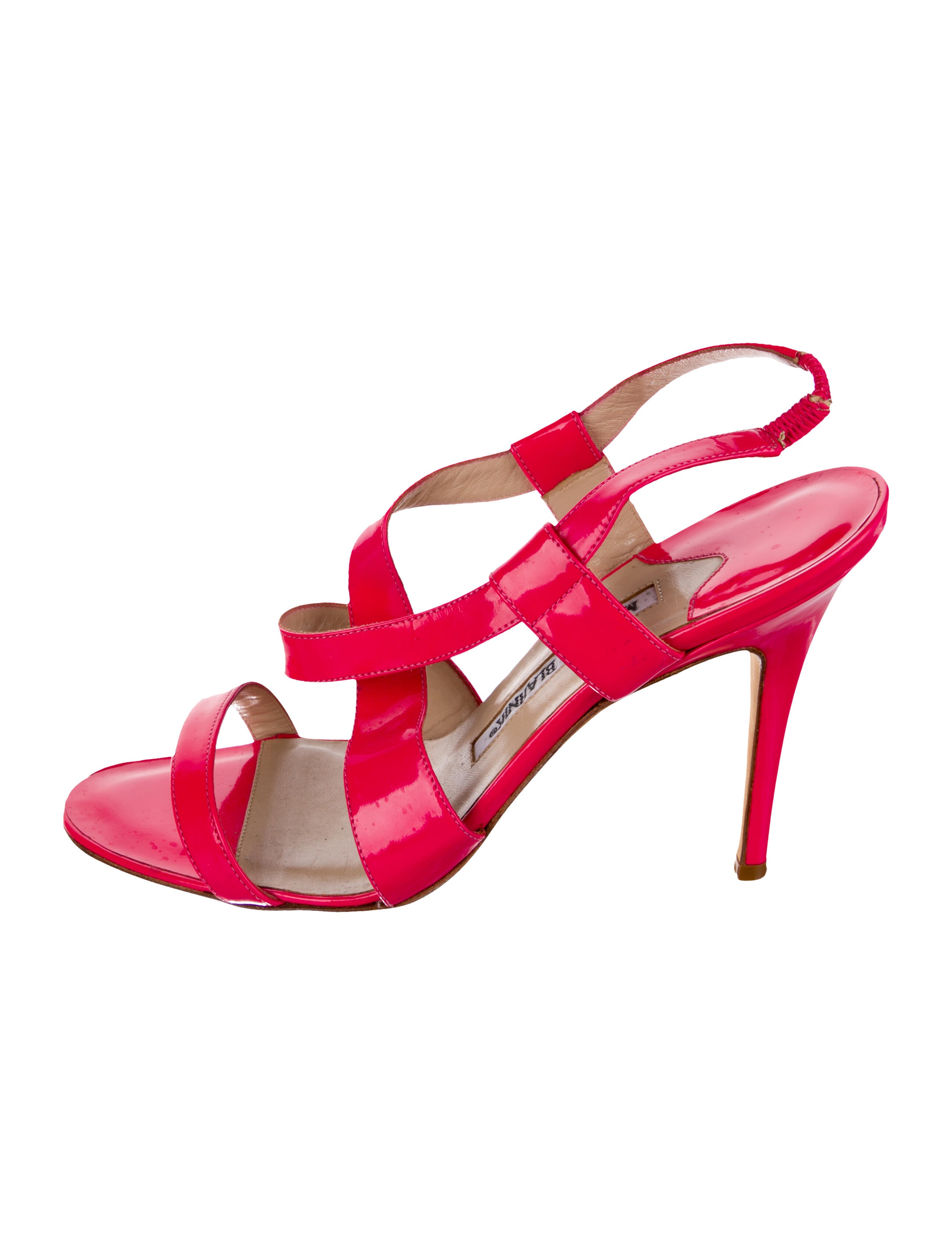 Manolo Blahnik Patent Leather Slingback Pumps