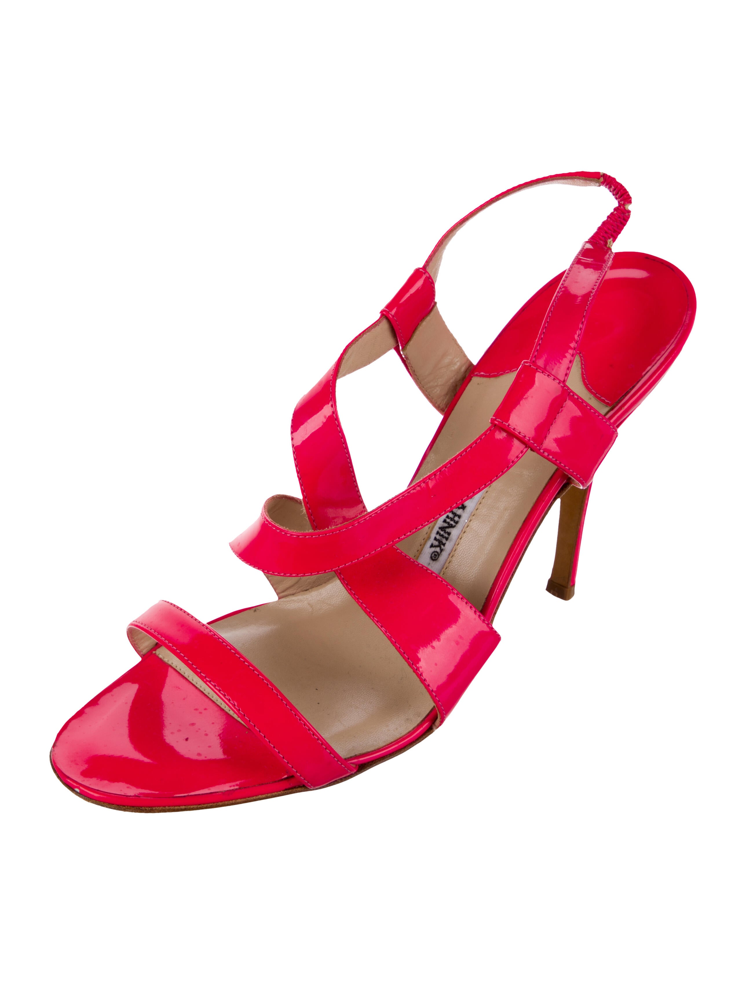 Manolo Blahnik Patent Leather Slingback Pumps