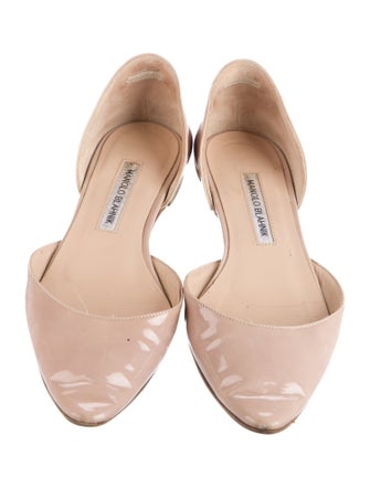 Manolo Blahnik Patent Leather D'Orsay Flats