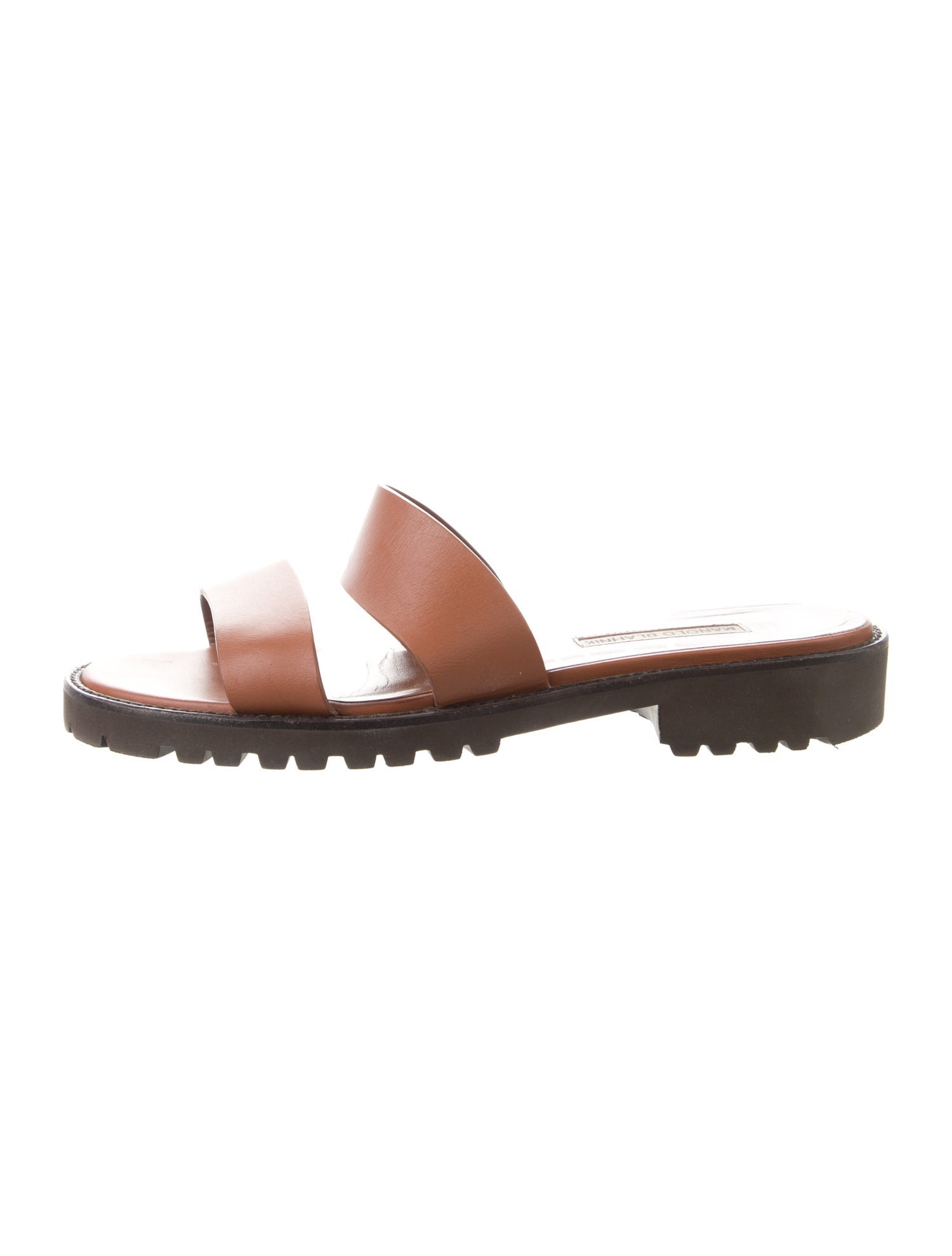 Manolo Blahnik Leather Slides